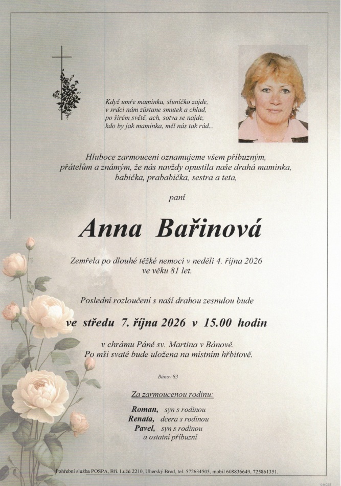 Anna Bařinová (81)