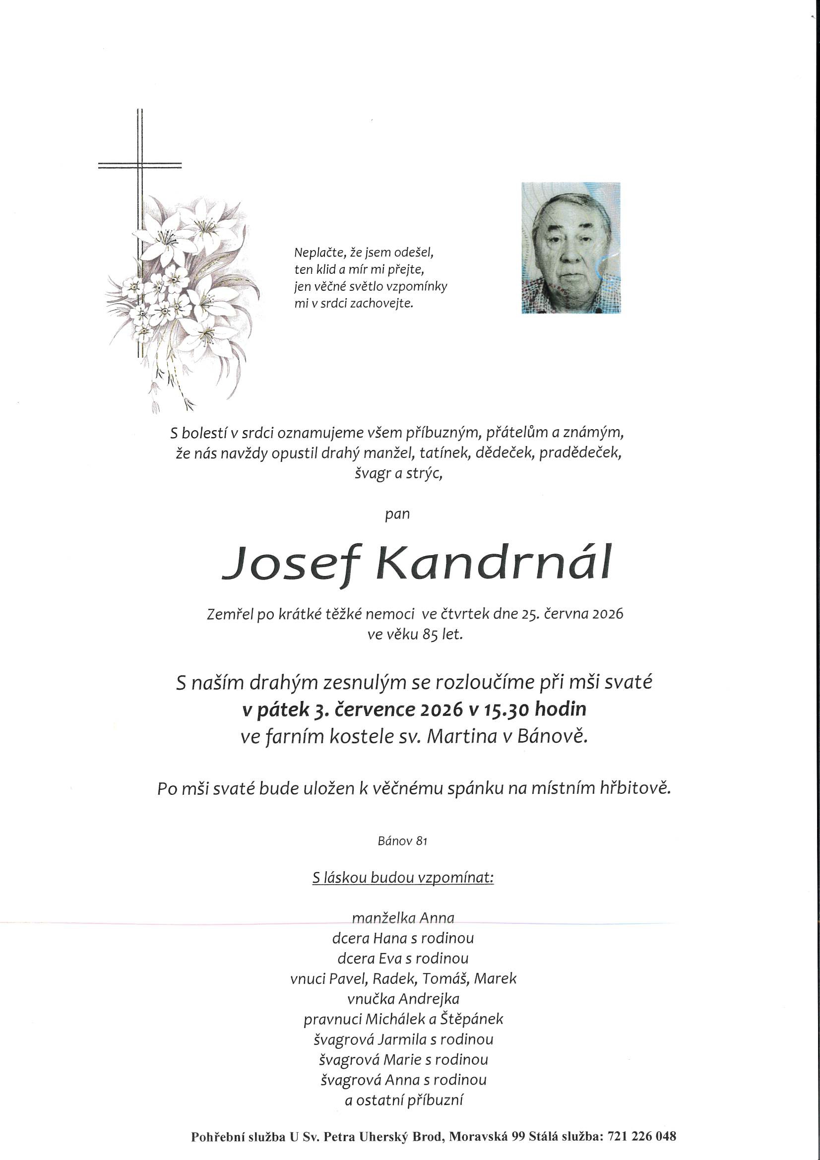 Josef Kandrnál 85