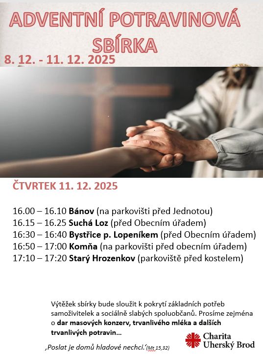 Adventní potravinová sbírka 2025