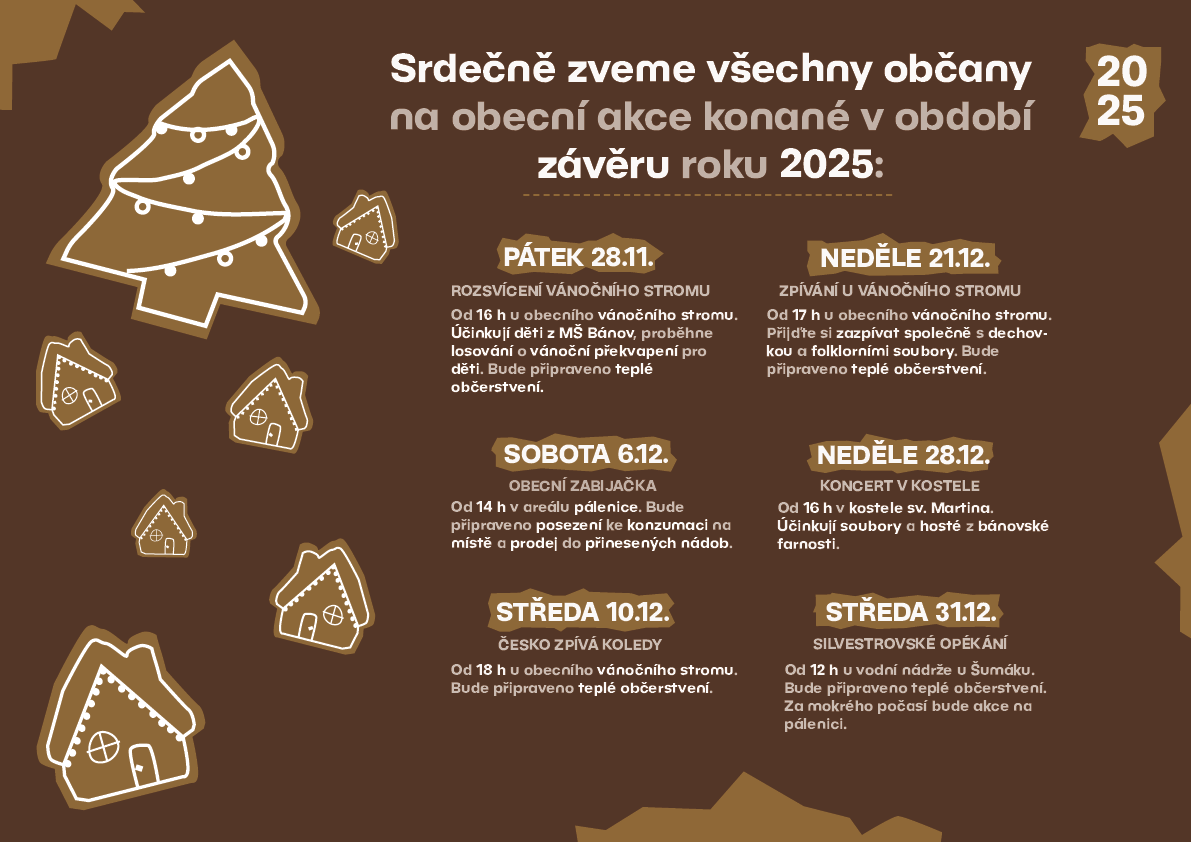 Obecní akce konané v období závěru roku 2025
